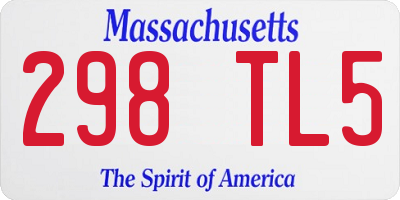 MA license plate 298TL5