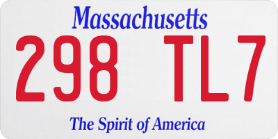 MA license plate 298TL7
