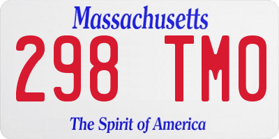 MA license plate 298TM0