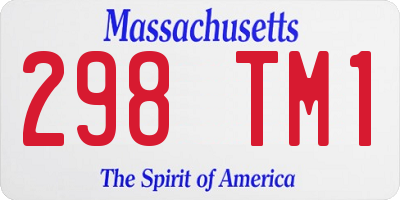 MA license plate 298TM1