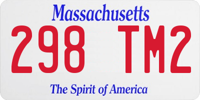 MA license plate 298TM2