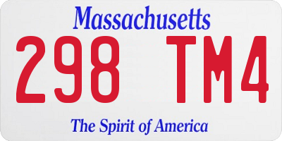 MA license plate 298TM4