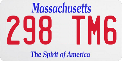MA license plate 298TM6