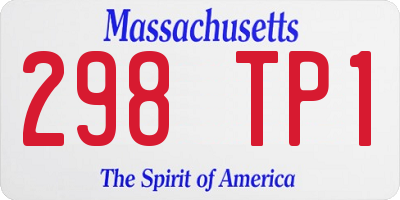 MA license plate 298TP1
