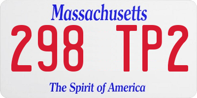 MA license plate 298TP2