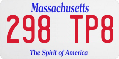 MA license plate 298TP8