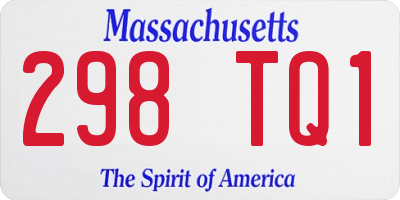 MA license plate 298TQ1
