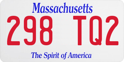 MA license plate 298TQ2