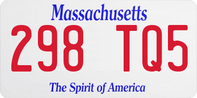 MA license plate 298TQ5