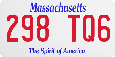 MA license plate 298TQ6