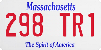 MA license plate 298TR1
