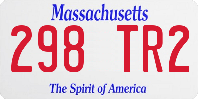 MA license plate 298TR2