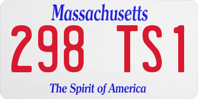 MA license plate 298TS1