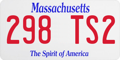 MA license plate 298TS2