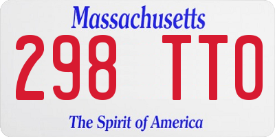 MA license plate 298TT0