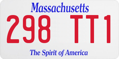 MA license plate 298TT1