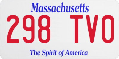 MA license plate 298TV0