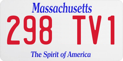 MA license plate 298TV1