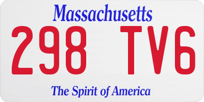 MA license plate 298TV6