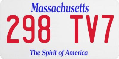 MA license plate 298TV7