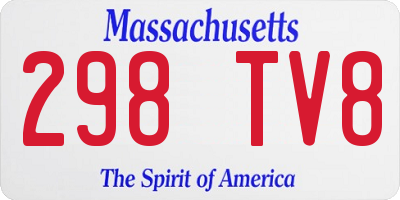 MA license plate 298TV8