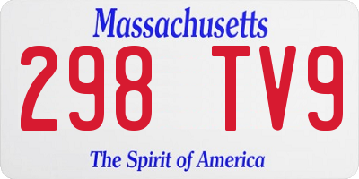 MA license plate 298TV9