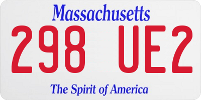 MA license plate 298UE2