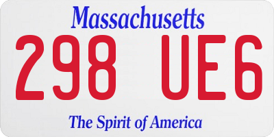 MA license plate 298UE6