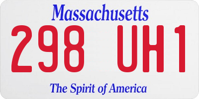 MA license plate 298UH1