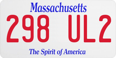 MA license plate 298UL2