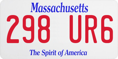 MA license plate 298UR6
