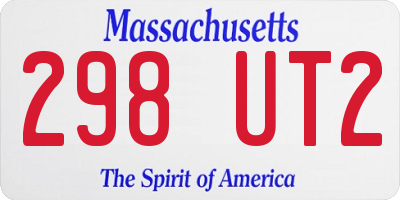 MA license plate 298UT2