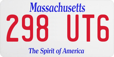 MA license plate 298UT6