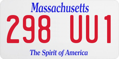 MA license plate 298UU1