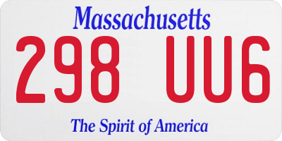 MA license plate 298UU6