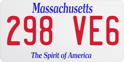MA license plate 298VE6