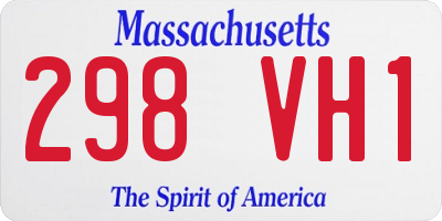 MA license plate 298VH1
