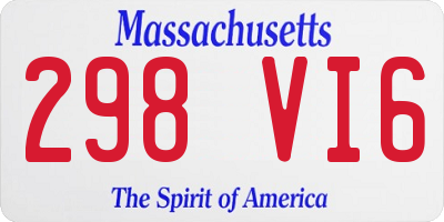MA license plate 298VI6