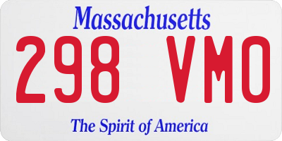 MA license plate 298VM0
