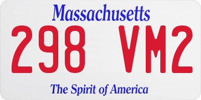 MA license plate 298VM2