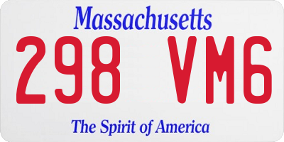 MA license plate 298VM6
