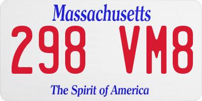 MA license plate 298VM8