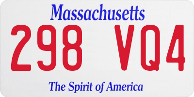 MA license plate 298VQ4