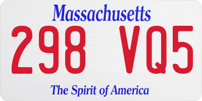 MA license plate 298VQ5