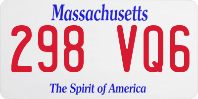 MA license plate 298VQ6