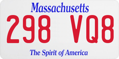 MA license plate 298VQ8