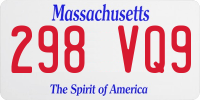 MA license plate 298VQ9