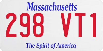 MA license plate 298VT1