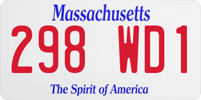MA license plate 298WD1