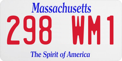 MA license plate 298WM1